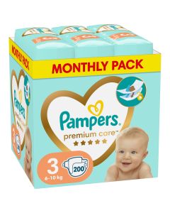 Pampers Monthly Pack Premium Care S3 6-10 kg 200 komada