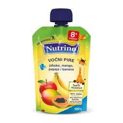 Nutrino Voćni pire - Jabuka, Mango, Papaja, Banana 100g