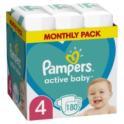 Pampers Monthly Pack Active Baby S4 9-14kg 180 komada