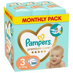 Pampers Monthly Pack Premium Care S3 6-10 kg 200 komada