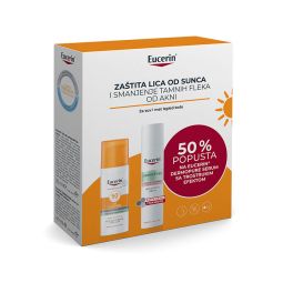 Eucerin Box Sun Oil Control SPF 50 50ml + Dermopure serum sa trostrukim efektom (-50%) 40ml
